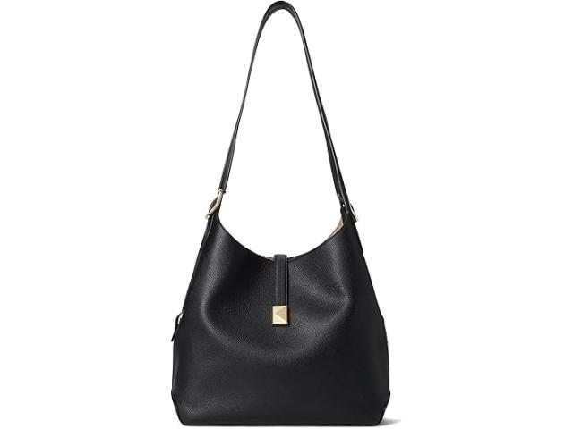 (取寄) ケイトスペード レディース デコ ペブルド レザー ラージ ショルダー バッグ Kate Spade New York women Kate Spade New York Deco Pebbled Leather Large Shoulder Bag Black