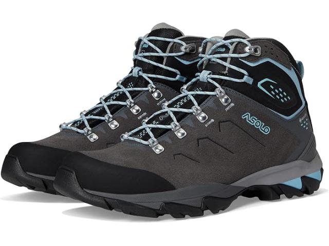 (取寄) アゾロ レディース アカディア ミッド Lth Gtx Asolo women Acadia Mid Lth GTX Graphite/Sky Blue