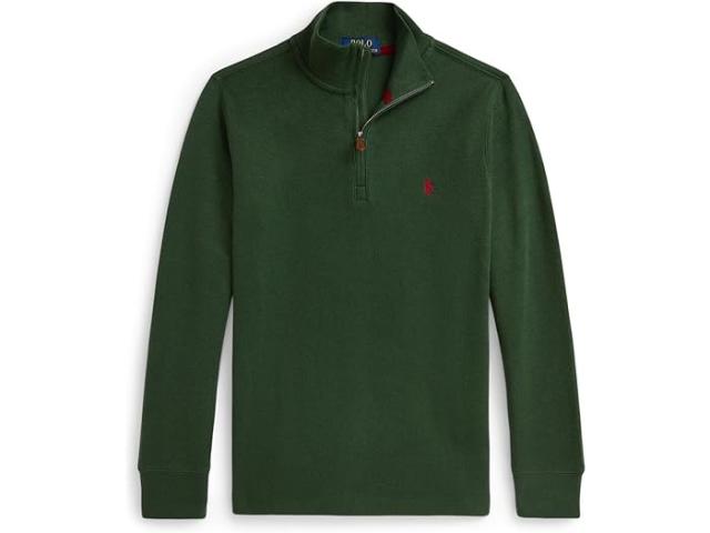 (取寄) ラルフローレン キッズ ボーイズ クォーター-ジップ プルオーバー (ビッグ キッド) Polo Ralph Lauren Kids boys Estate-Rib Quarter-Zip Pullover (Big Kid) Bottle Green