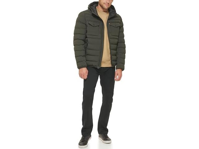 (取寄) リーバイス メンズ ストレッチ ツー-ポケット キルテッド ジャケット Levi's men Stretch Two-Pocket Quilted Jacket Olive