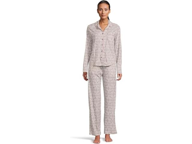 (取寄) カレン ノイバーガー レディース ノベルティ ロング スリーブ ガールフレンド パジャマ セット Karen Neuburger women Novelty Long Sleeve Girlfriend Pajama Set Brocade Vines