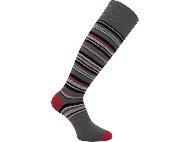 (取寄) ユーロソックス ウール スーパーライト スキー 2-パック Eurosock Eurosock Wool Superlite Ski 2-Pack Charcoal Stripes