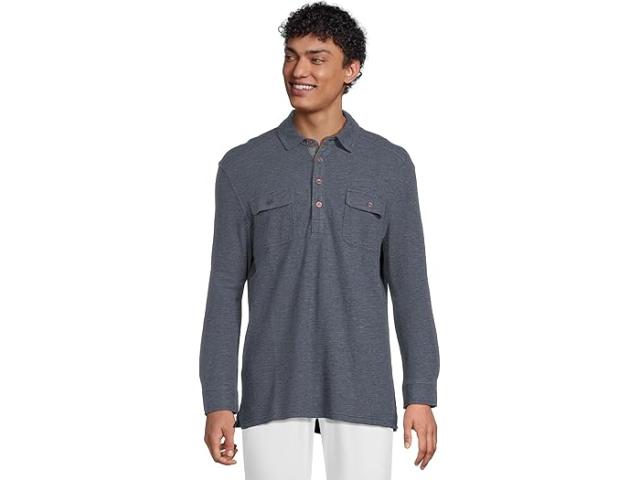 (取寄) トミーバハマ メンズ ペン コーヴ ポロ ロング スリーブ  Bahama men Penn Cove Polo Long Sleeve Insignia Blue Heather