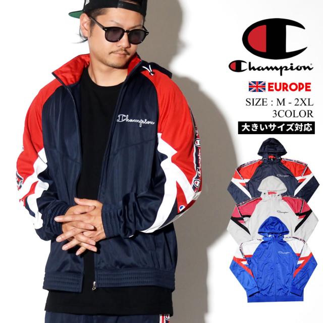 チャンピオン Champion トラックジャケット ジャージ メンズ ヨーロッパモデル アーカイブジャガードロゴテープフーデッドトラックジャケの通販はau Wowma Deep ストリート系 メンズカジュアルファッション通販