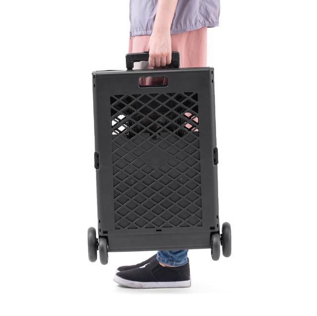 折りたたみ コンテナ キャリーカート 容量 56リットル オリコン