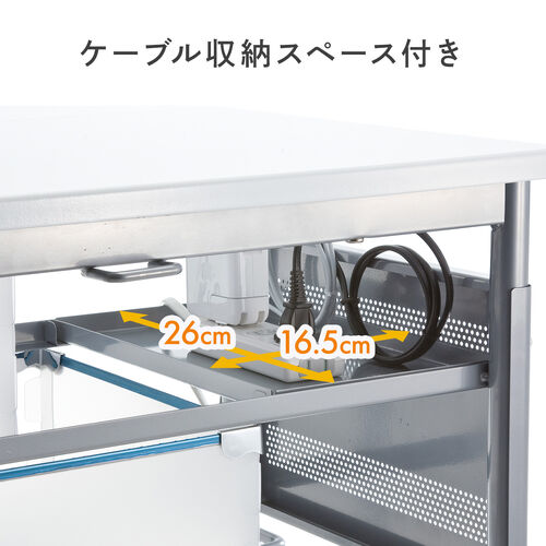 折りたたみデスク &amp; チェアセット 幅90cm 奥行58cm 引き出し キャスター付き 組立簡単 フォールディングテーブル [100-DESK028]_15