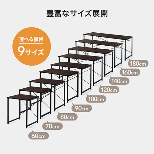 ワークデスク 幅100cm 奥行60cm 組立簡単 平机 パソコンデスク [100-DESKF003]_6