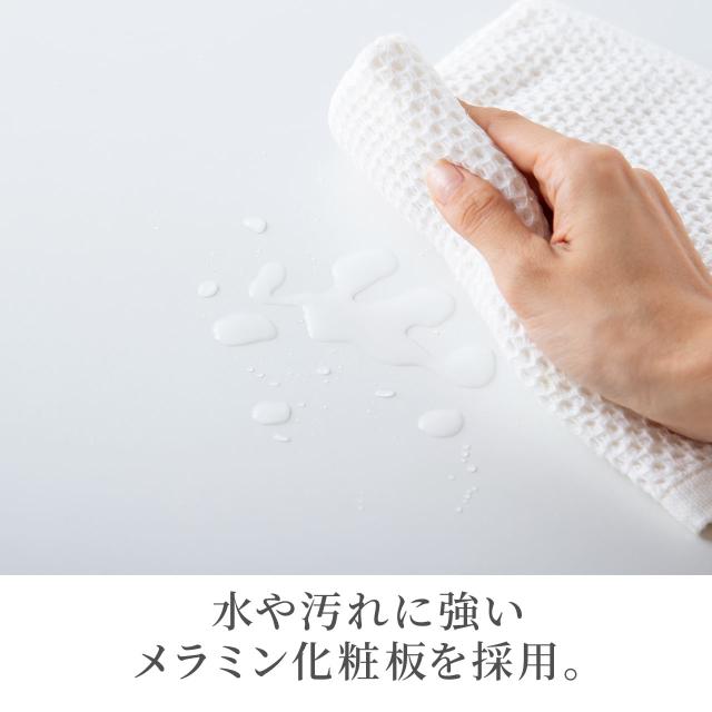 スタッキングデスク 研修デスク サブデスク キャスター付きデスク 中棚付き フック付き 幕板  天板幅65cm　奥行50cm ホワイト[100-DESKF056W]_7