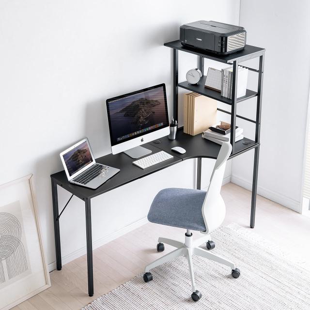 Y*U様 L字デスク 幅98cm 収納袋付きブラック　組み立て式 Amazon | L字デスク ゲーミングデスク 机 PCデスク 幅98cm