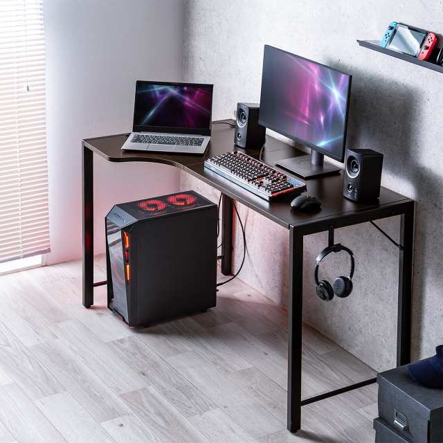L字デスク パソコンデスク PCデスク クランプ対応 タップ受け L字デスク パソコンデスク PCデスク クランプ対応 タップ受け