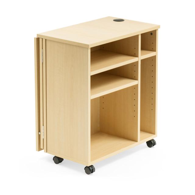 折りたたみデスク 収納ラック キャスター付き 折りたたみワゴン 作業台