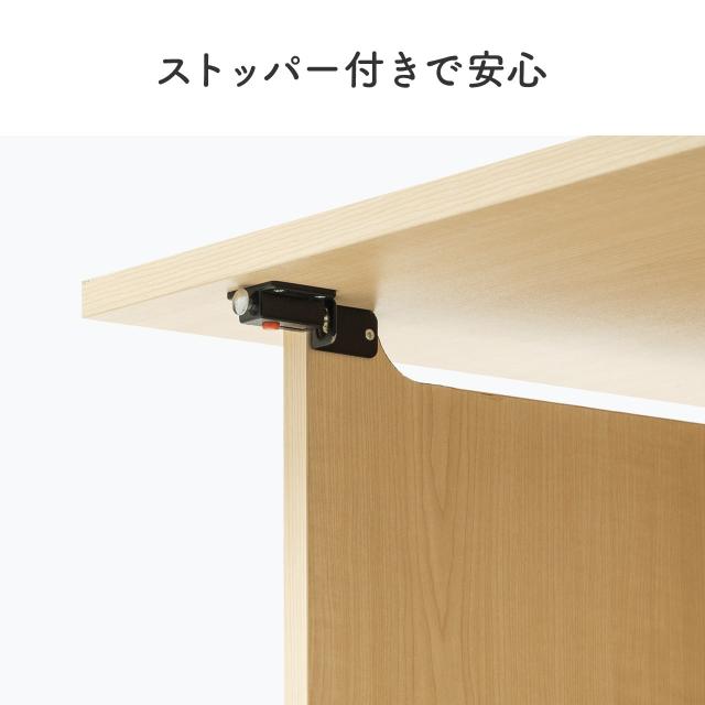 折りたたみデスク 収納ラック キャスター付き 折りたたみワゴン 作業台 リビング学習 テレワーク[100-DESKN010]_17