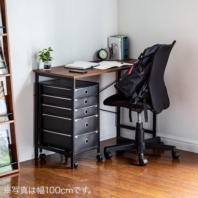 ワークデスク 幅120cm 奥行45cm 木目調 ブラウン 平机[100-DESKN012