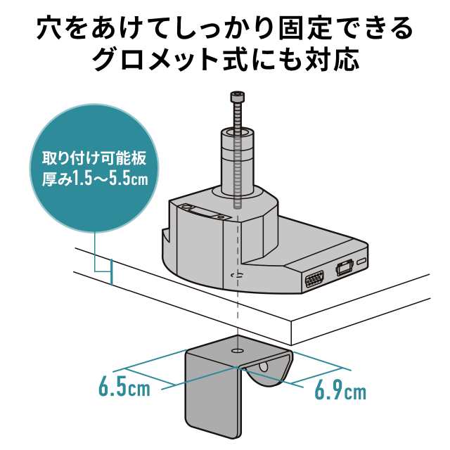 モニターアーム ドッキングステーション一体型 4K HDMI対応 10 in1