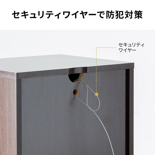 ★u.S★ セキュリティボックス 鍵付き スチール製収納ロッカー 2個連結 セキュリティボックス（鍵・2段・書類・貴重品・パソコン
