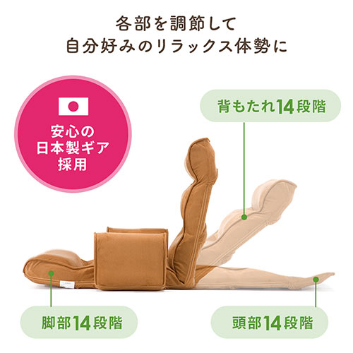 肘掛け付き ハイバック座椅子 ふんわり 低反発ウレタン リクライニングチェア [150-SNC090]_8