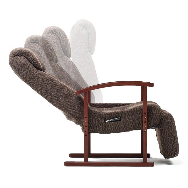 オットマンつき 高座椅子 ハイバック 背もたれ 8段階 リクライニング