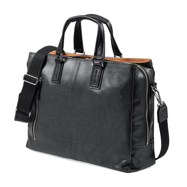 岡山デニム ビジネスバッグ ダブルルーム仕様 三方ファスナー 豊岡製 メンズ 国産バッグ [200-BAG146]_1