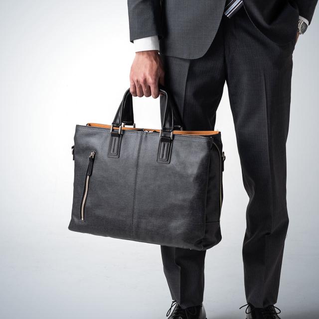 岡山デニム ビジネスバッグ ダブルルーム仕様 三方ファスナー 豊岡製 メンズ 国産バッグ [200-BAG146]_17