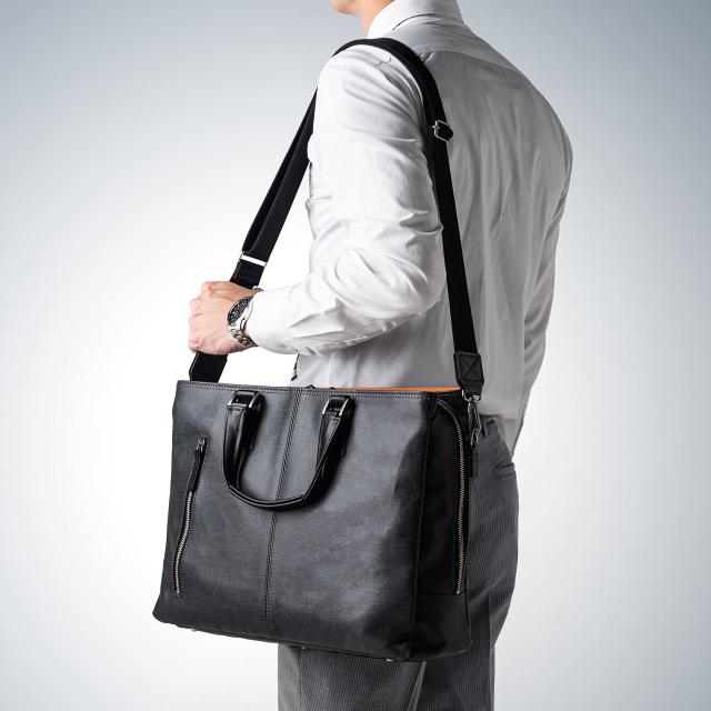岡山デニム ビジネスバッグ ダブルルーム仕様 三方ファスナー 豊岡製 メンズ 国産バッグ [200-BAG146]_19