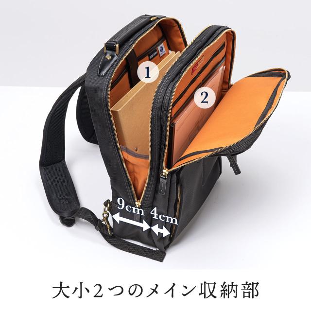 鎧布 ビジネスリュック ダブルルーム 容量18L 日本製 メンズ