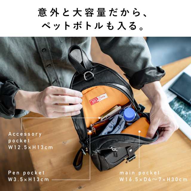 岡山デニム ボディバッグ 縦型 日本製 国産 メンズ レディース 斜め