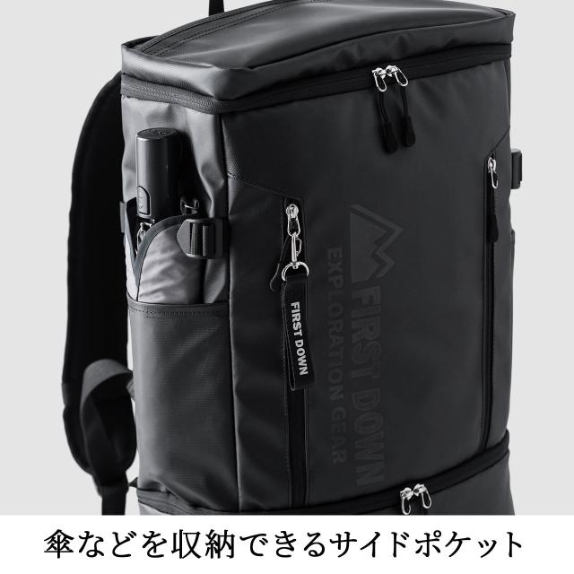 2層式 バックパック FIRSTDOWN 容量19L 撥水TPU生地 通勤 通学