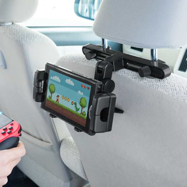 Switch 車載ホルダー ヘッドレスト固定式 後部座席用 8インチタブレット対応 0 Car0 の通販はau Pay マーケット サンワダイレクト