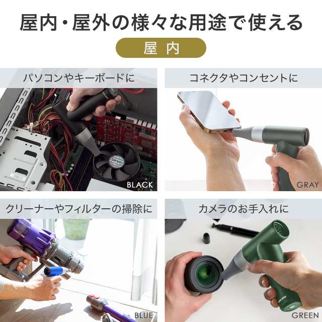 電動エアダスター 充電式 4段階風量調整 ガス不使用 自動噴射 電動エアダスター 充電式 4段階風量調整 ガス不使用 自動噴射