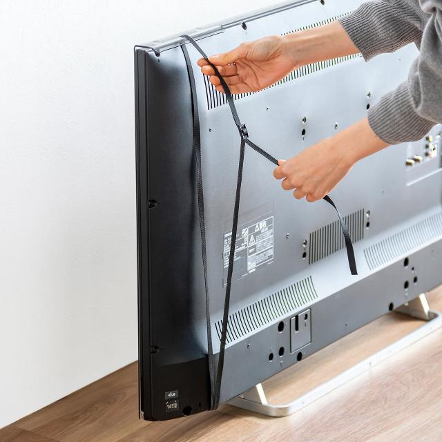 液晶テレビ保護パネル 65型 クリアパネル 固定ベルト付 2mm厚 液晶