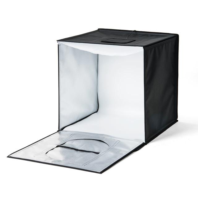 撮影ボックス 50×50cm LEDライト付き 6000ルーメン 折りたたみ可能[200