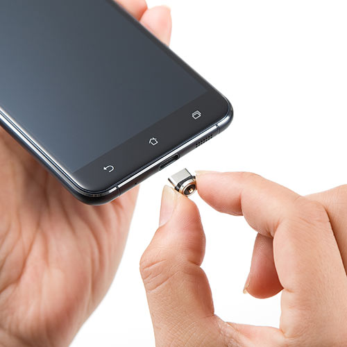 スマートフォン マグネット充電スタンド Usb Type C Microusb接続 0 Stn031 の通販はau Pay マーケット サンワダイレクト