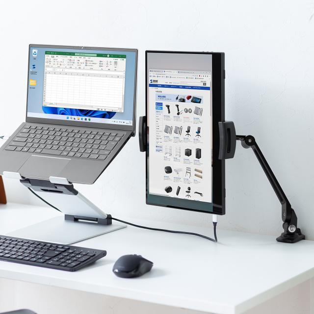 モバイルモニタースタンド クランプ式 15.8インチ 15.6インチ
