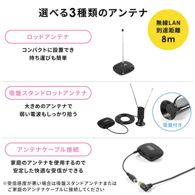 ワンセグチューナー Wi Fi接続 Iphone Ipad Android用 ワイヤレス 400 1sg007 の通販はau Pay マーケット サンワダイレクト