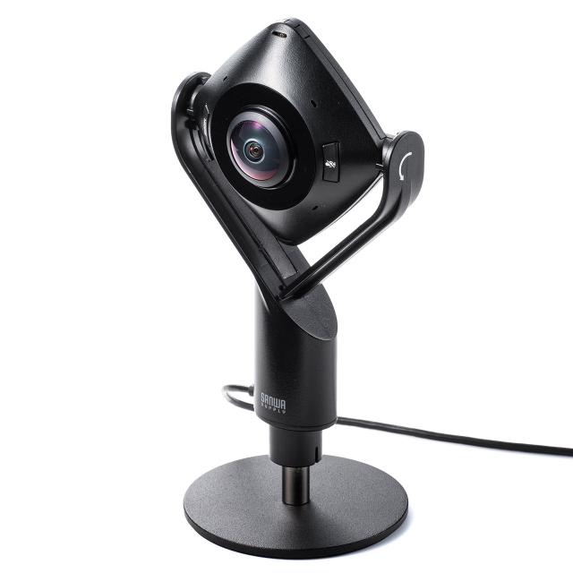 360度WEBカメラ 200万画素 ノイズリダクションマイク付き USBケーブル 3m 会議 パソコン用カメラ[400-CAM084]_2