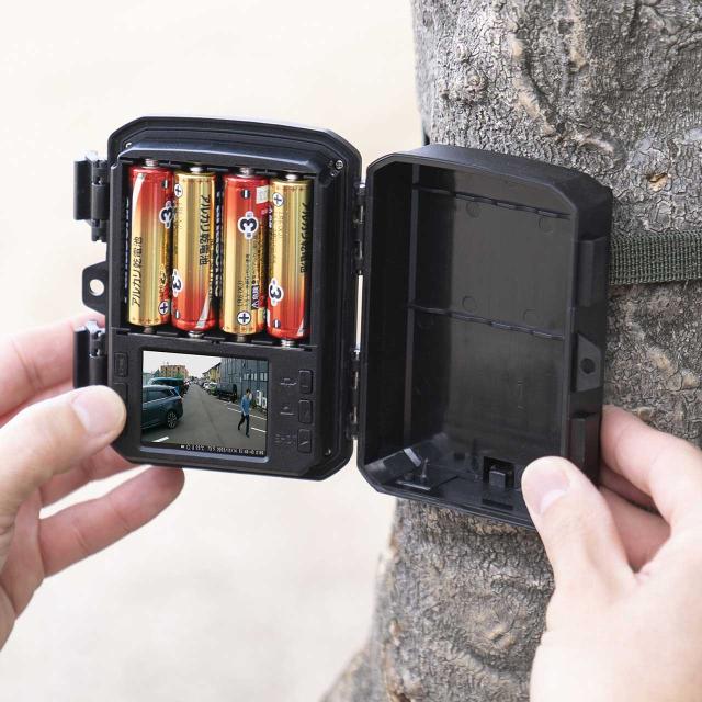 サンワダイレクト 防犯カメラ トレイルカメラ 4K 電池式 屋外 IP65防水