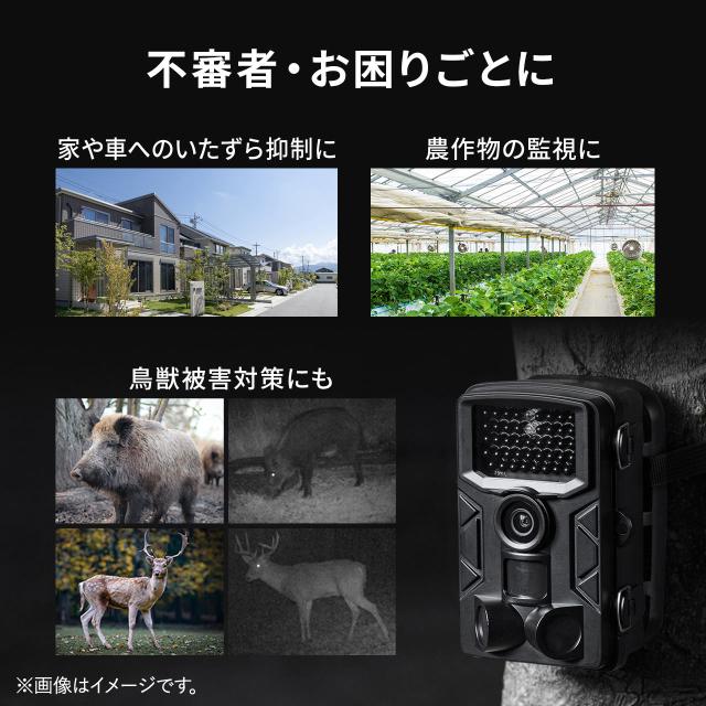 Amazon.co.jp: WOSODA トレイルカメラ 屋外 不可視赤外線 4K
