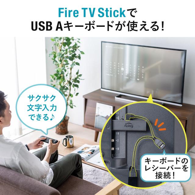 USBホストケーブル Amazon Fire TV Stick キーボード接続対応 OTG