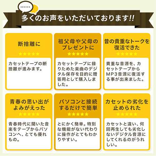 Amazon.co.jp: イーサプライ カセットテープ MP3変換プレーヤー