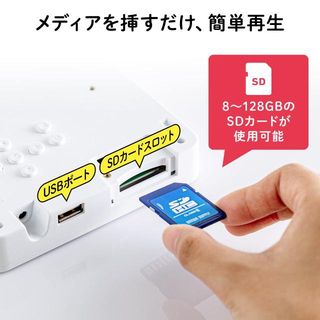 電子ポップモニター 7インチ Sdカード Usbメモリー再生 スピーカー内蔵 400 Medi036 の通販はau Pay マーケット サンワダイレクト