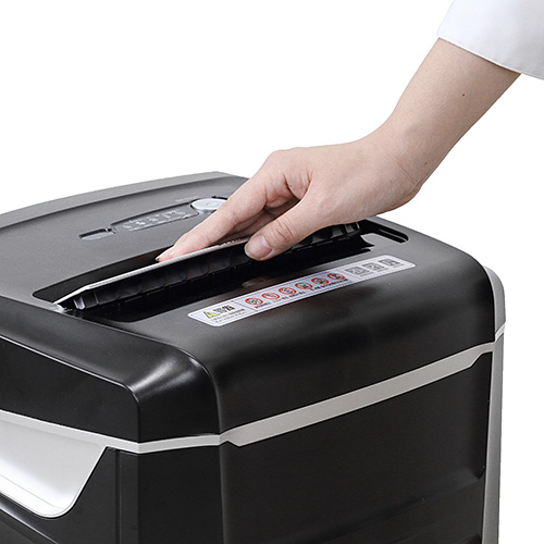 電動シュレッダー 業務用 クロスカット 4×30mm A4用紙 12枚細断 連続20