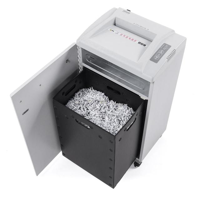 電動シュレッダー 業務用 クロスカット 4×38mm A4用紙 20枚細断 連続30分 カード細断 60Lダストボックス [400-PSD054]_2