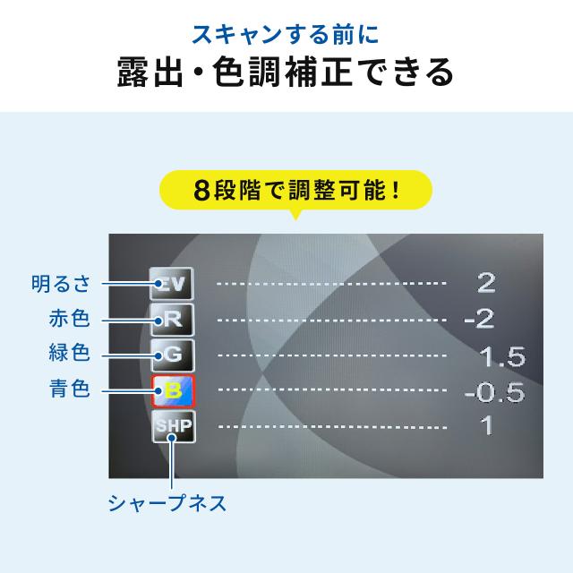 フィルムスキャナー APSフィルム対応 高画質 ネガ ポジ デジタル化 35mm 8mm HDMI出力 テレビ出力対応 ネガスキャナー[400-SCN066]_9