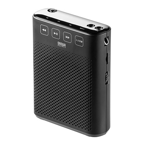ポータブル拡声器 10W出力 有線マイクと無線マイクのセット MP3再生機能 ラジオ付き [400-SP079] ポータブル拡声器 10W出力 有線マイクと無線マイクのセット MP3再生