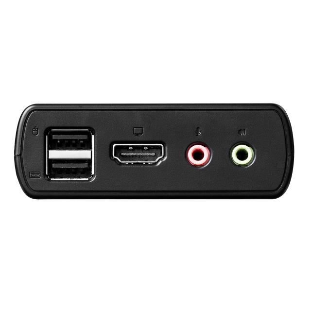 パソコン切替器 HDMI 2台 4K 60Hz KVMスイッチ USBキーボード USBマウス スピーカー マイク Windows macOS 在宅勤務 テレワーク[400-SW038]_2