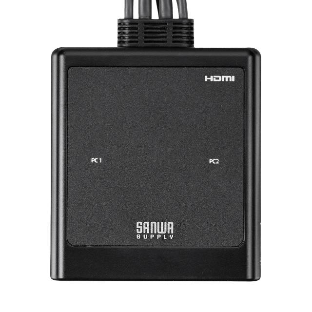 パソコン切替器 HDMI 2台 4K 60Hz KVMスイッチ USBキーボード USBマウス スピーカー マイク Windows macOS 在宅勤務 テレワーク[400-SW038]_1
