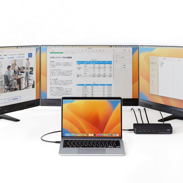 ドッキングステーション HDMI2つ トリプルディスプレイ 4K 3画面