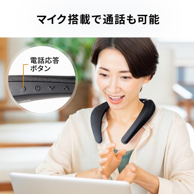 ネックスピーカー・オーディオトランスミッターセット 402-SP102SET1 SANWA ネックスピーカー&オーディオトランスミッターのセット ネック