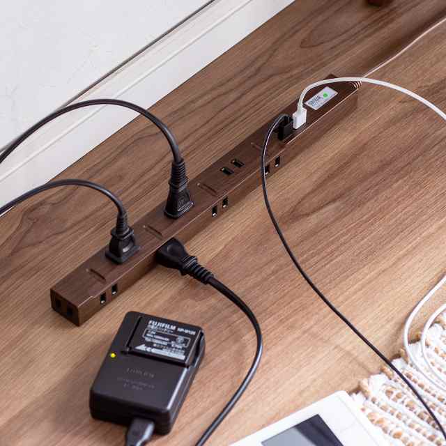 電源タップ USB付き iPhone/スマートフォン充電 8個口 2m AC 電源タップ USB付き iPhone/スマートフォン充電 8個口 2m AC
