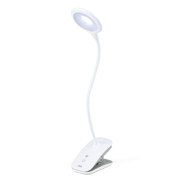クリップ式 LEDデスクライト USB充電式 3段階 調光 調色 コードレス[800-LED039]の通販はau PAY マーケット -  サンワダイレクト